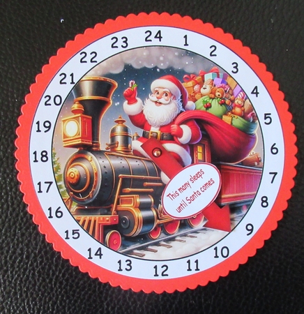 new advent clock santa train by Davina Rundle
