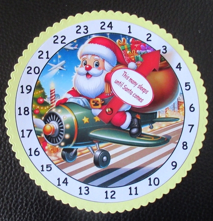 new advent clock santa plane by Davina Rundle