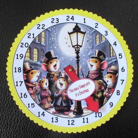 new advent clock carol singing mice by Davina Rundle