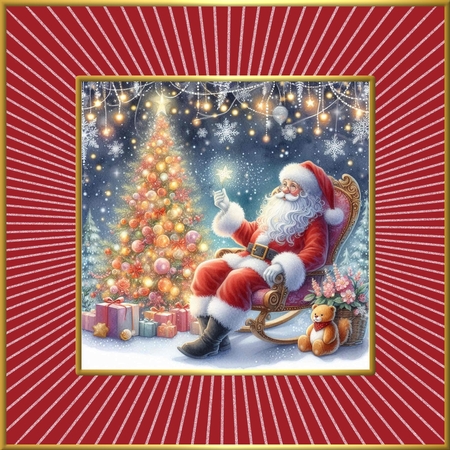 Glittery Stripe Frames-Christmas Joy by Davina Rundle