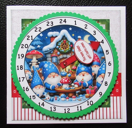 new advent count down clock a Christmas  gnomes santas helpers by Davina Rundle