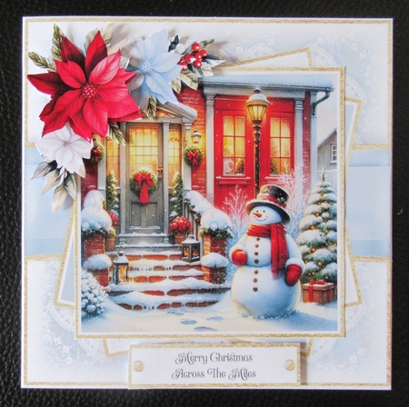 Snowman Red Door by Davina Rundle