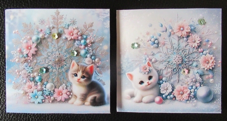 Christmas Kitten Toppers by Davina Rundle