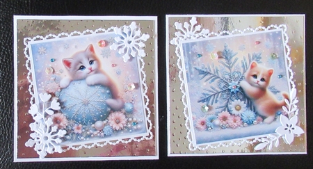 Christmas Kitten Toppers by Davina Rundle