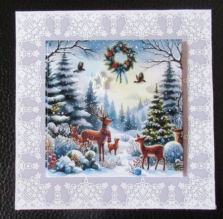 8 Christmas Forest Card fronts 6 x 6 JPEG by Davina Rundle