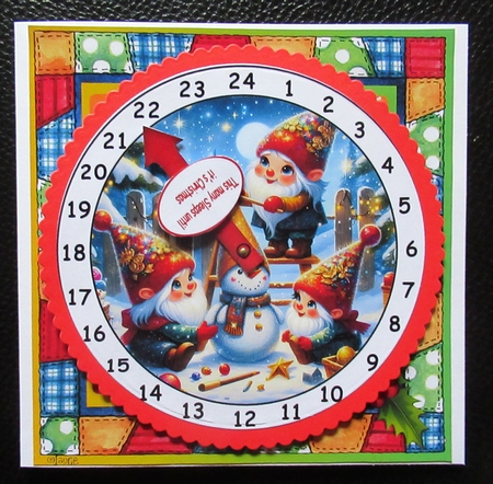 new advent calendar glitsy gnomes making a snowman by Davina Rundle