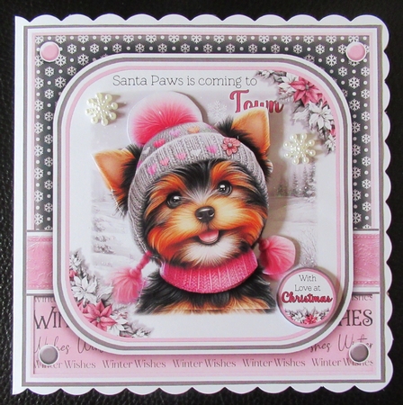 Santa Paws Is Coming To Town (Yorkie) by Davina Rundle