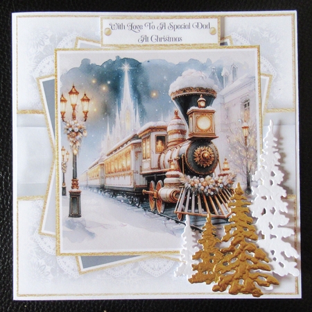 Golden Christmas Train by Davina Rundle