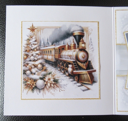 Golden Christmas Train by Davina Rundle