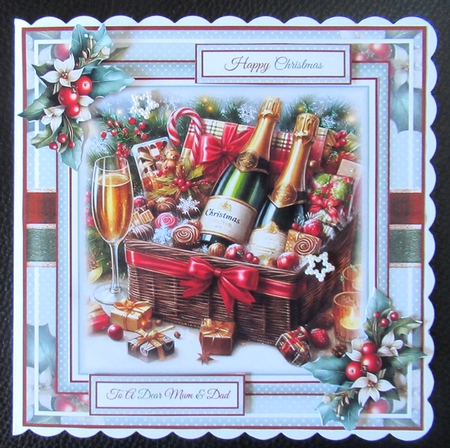 Champagne & Chocolates Christmas Hamper Mini Page Kit by Davina Rundle