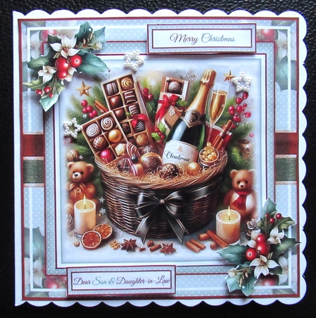 Champagne & Chocolates Christmas Hamper Mini Page Kit by Davina Rundle