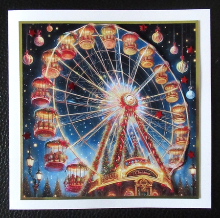 Vintage Christmas Ferris Wheel by Davina Rundle