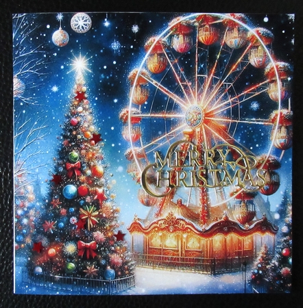 Vintage Christmas Ferris Wheel by Davina Rundle