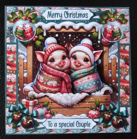 Christmas pigs in blankets 7x7 by Davina Rundle