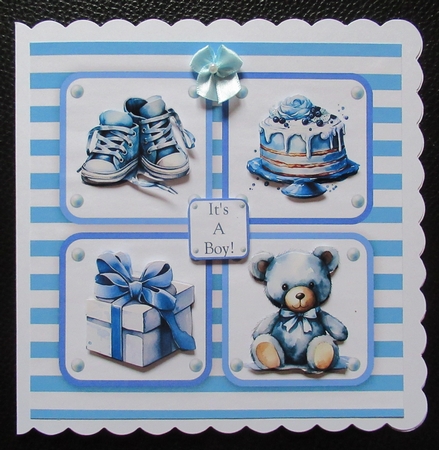 Its A Boy Tile Card by Davina Rundle