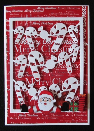Merry Christmas Word Backing Paper on Red Background by Davina Rundle
