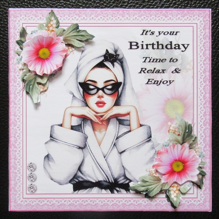 6x6 Relax and enjoy choice of four mini kit by Davina Rundle