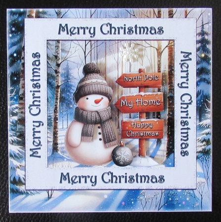 To The North Pole 7 x 7 Card by Davina Rundle