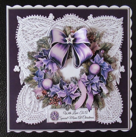 Christmas Purple Wreath  Mini Kit by Davina Rundle