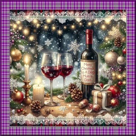 Beautiful Christmas Red Wine  by Davina Rundle
