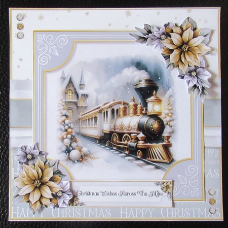 Gold Christmas Train by Davina Rundle