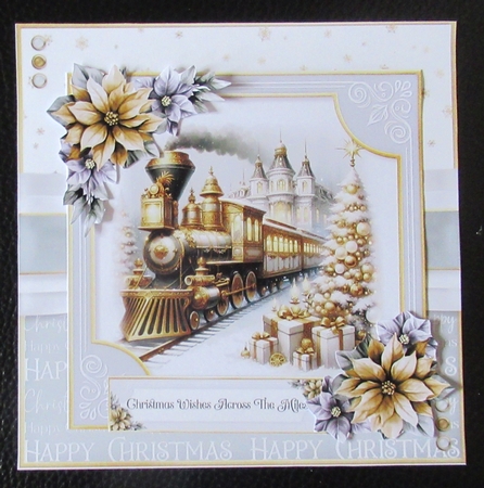 Gold Christmas Train by Davina Rundle