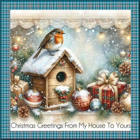Beautiful Christmas Robin Houses by Davina Rundle