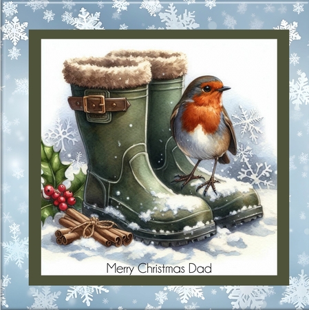 Robins love Wellies by Davina Rundle