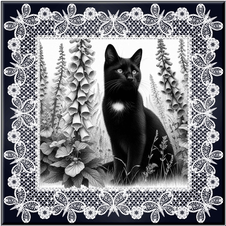 Fox Glove Cats 2 by Davina Rundle