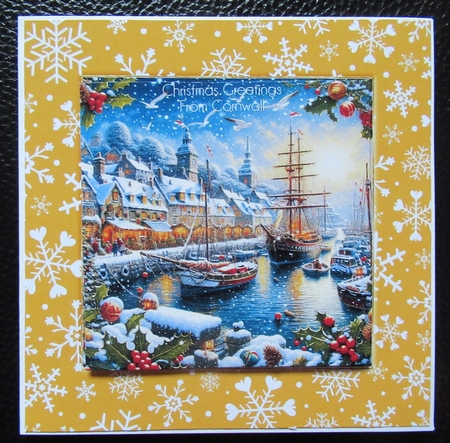 10 Christmas By The Sea Card Fronts 8x8 inches JPEGS by Davina Rundle