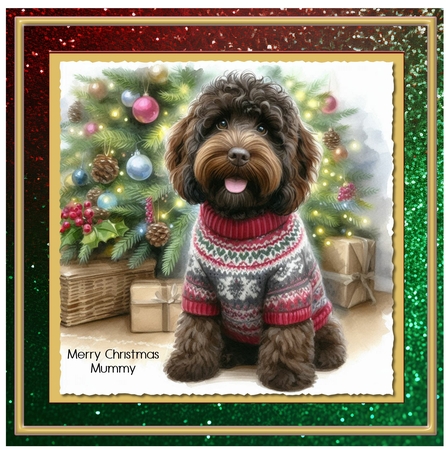 Christmas Jumper Day Cockerpoo by Davina Rundle
