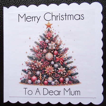 Decorated Christmas Tree Card Toppers by Davina Rundle