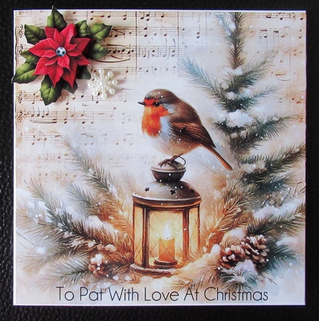Vintage Music  Christmas Robins by Davina Rundle