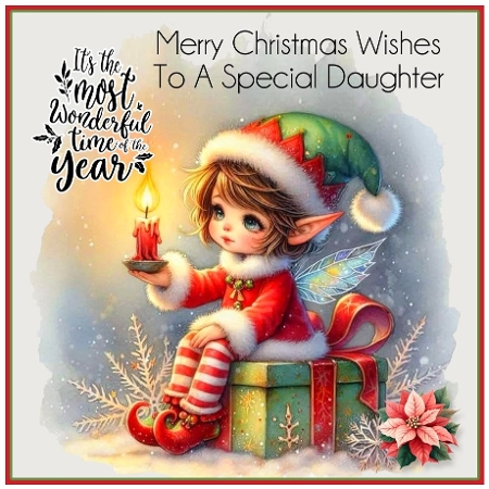 Cute Christmas Elf Girl by Davina Rundle