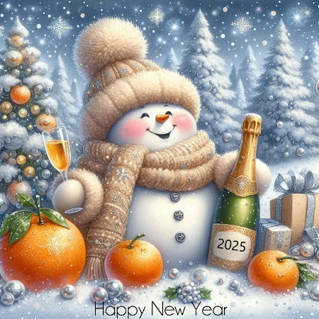 Tangerine Snowman by Davina Rundle