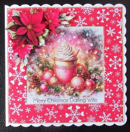 Claret Poinsettia Vignette by Davina Rundle