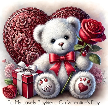 Valentine Teddy by Davina Rundle
