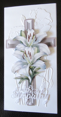 Step By Step Sympathy Cross & Lilies by Davina Rundle