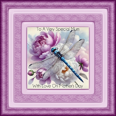 Dragonfly & Peonies by Davina Rundle