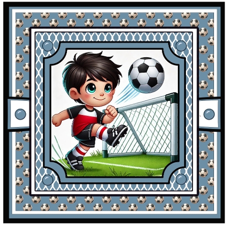 Football 5 Decoupage Card Kit by Davina Rundle