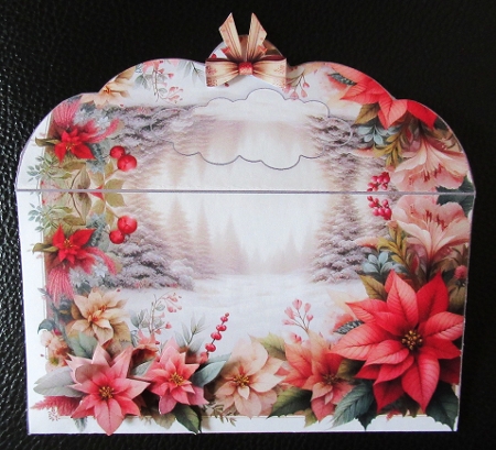 Poinsettia Fowers Snow Scene Money Wallet by Davina Rundle