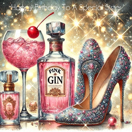 Pink Gin shimmer 1 by Davina Rundle