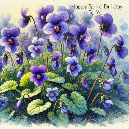 Spring flowers -Violets by Davina Rundle