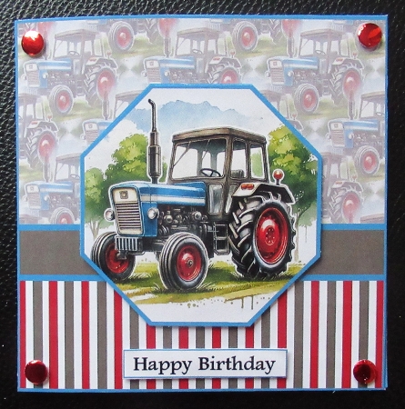 blue tractor by Davina Rundle