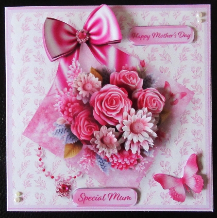 Pretty Pinks - Decoupage Card Mini Kit by Davina Rundle