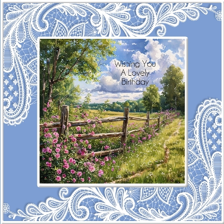 Lace Overlay Frames-Winter Wonderland  by Davina Rundle