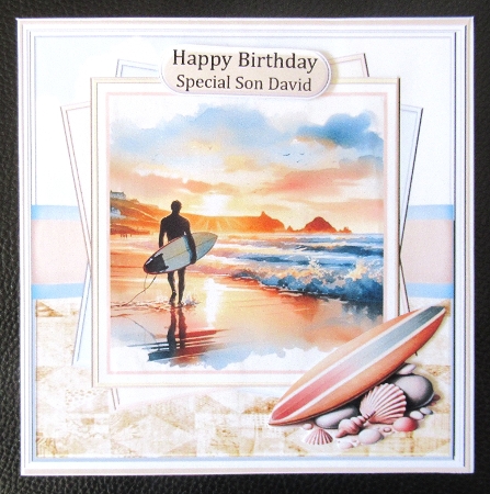 Surfing at Sunrise by Davina Rundle