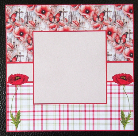 sympathy poppies and butterflies insert by Davina Rundle
