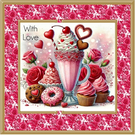 Lots of Roses Plain Frames-Valentine by Davina Rundle
