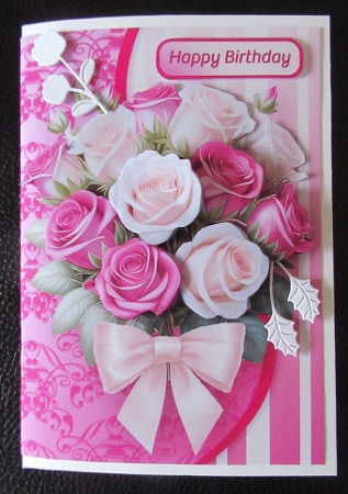 Bunch of Roses - 5 x 7 Decoupage Card Mini Kit by Davina Rundle